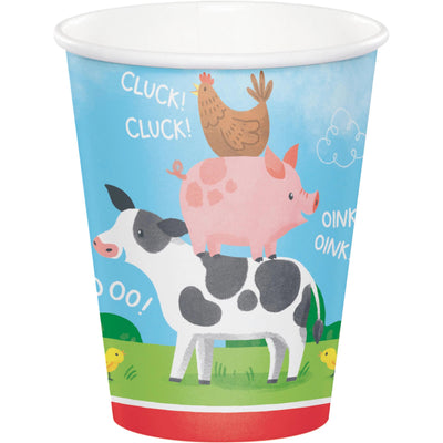 96 pc Bulk Farm Animals Hot/Cold Cup 9oz. - Birthday Party Supplies by Creative Converting