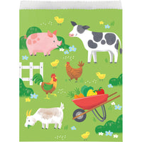 96 pc Bulk Farm Animals Paper Treat Bags, Large - Birthday Party Supplies by Creative Converting