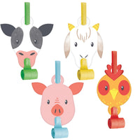 48 pc Bulk Farm Animals Blowouts w/ Med - Birthday Party Supplies by Creative Converting