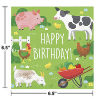 Bulk Case of Farm Animals Luncheon Napkin