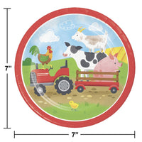 Bulk Case of Farm Animals 6.75 Inch Dessert Plate