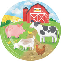 96 pc Bulk Farm Animals 8.75 Inch Dinner Plate - Birthday Party Supplies by Creative Converting