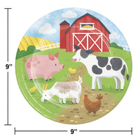 Bulk Case of Farm Animals 8.75 Inch Dinner Plate