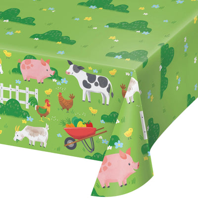 6 pc Bulk Farm Animals Tablecover, Paper 54"x102" - Birthday Party Supplies by Creative Converting