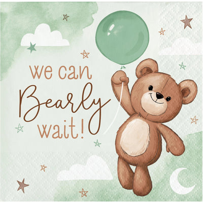 192 pc Bulk Teddy Bear Beverage 2Ply Napkin - Baby Shower Party Supplies by Creative Converting