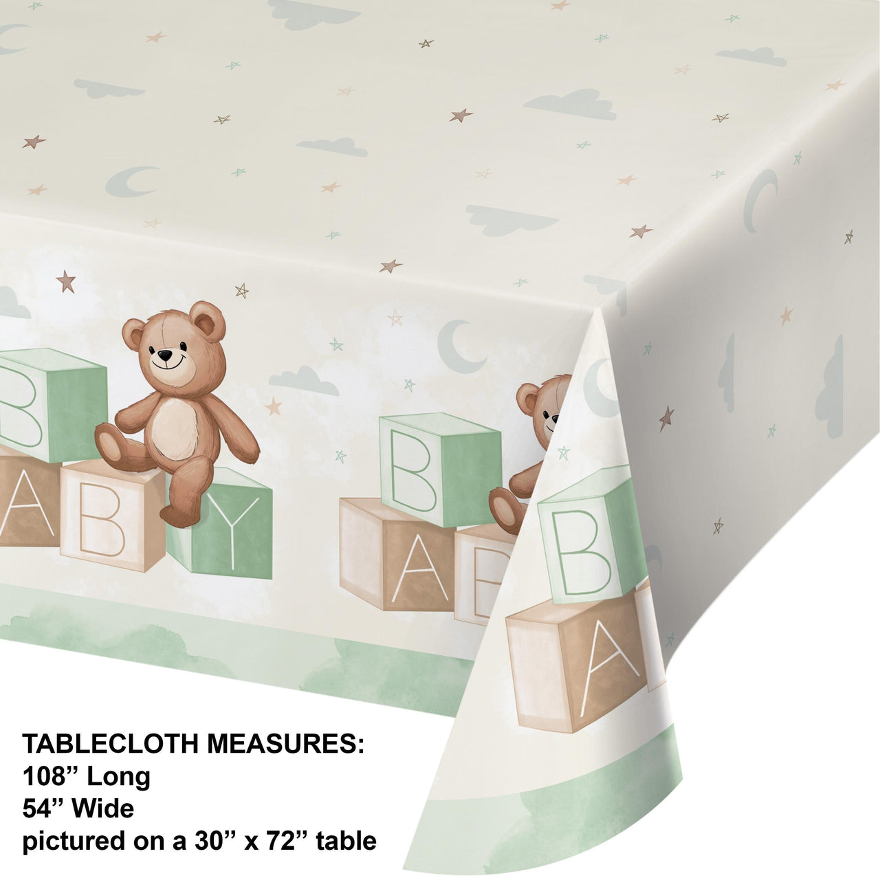 Bulk Case of Teddy Bear Tablecover, Paper 54"x102"