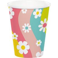 96 pc Bulk Flower Power Hot/Cold Cup 9oz. - Birthday Party Supplies by Creative Converting