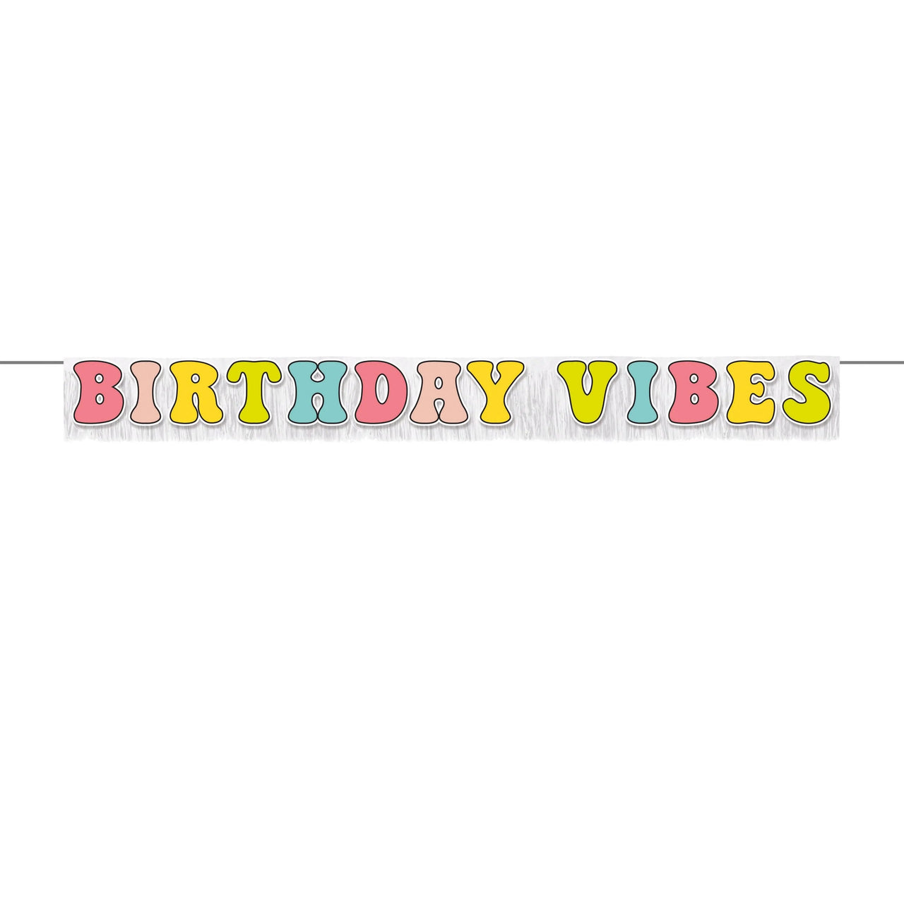 12 pc Bulk Flower Power Letter Banner w/ Fringe - Birthday Party Supplies by Creative Converting