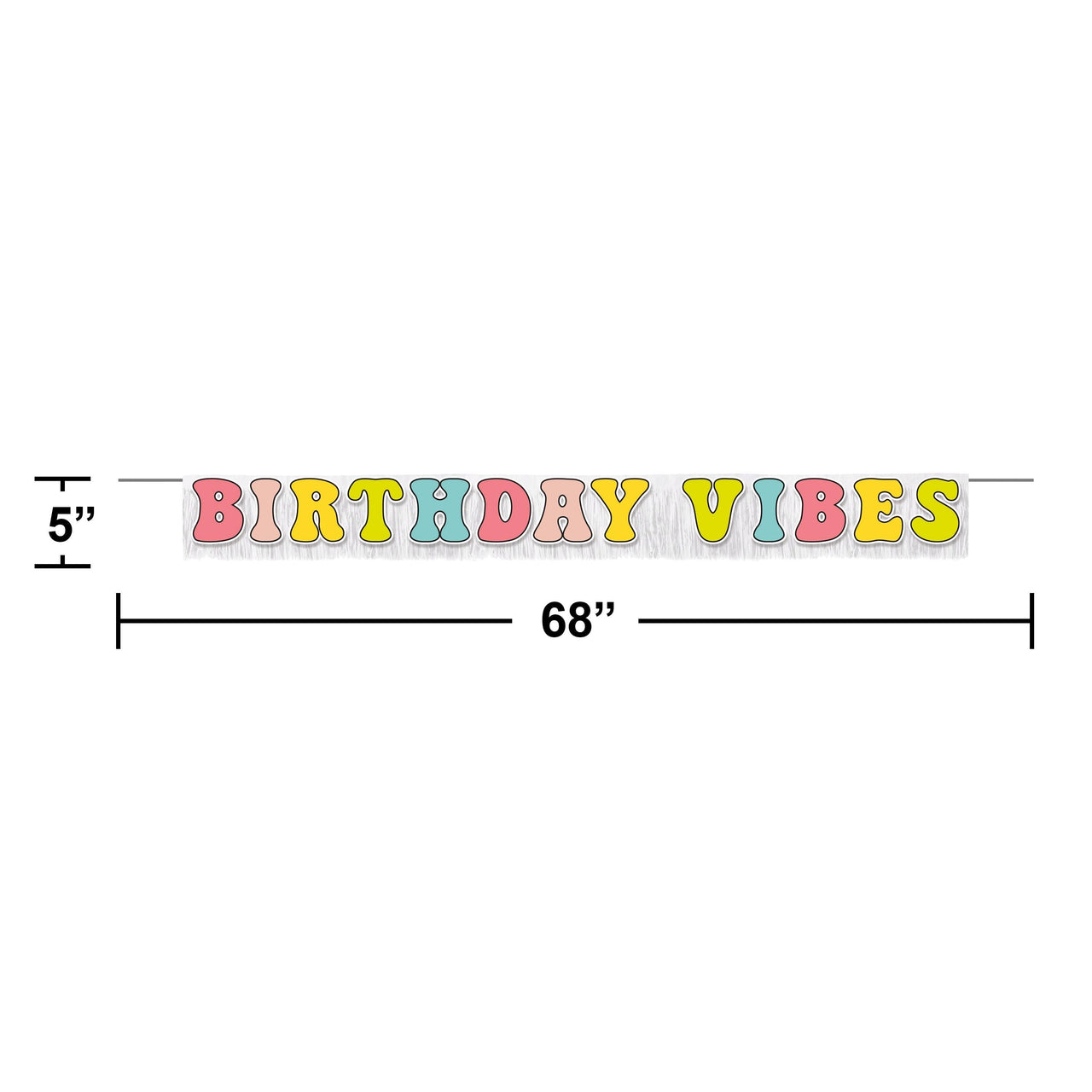 Bulk Case of Flower Power Letter Banner w/ Fringe