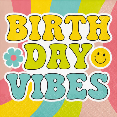 192 pc Bulk Flower Power 2Ply Luncheon Napkin - Birthday Party Supplies by Creative Converting