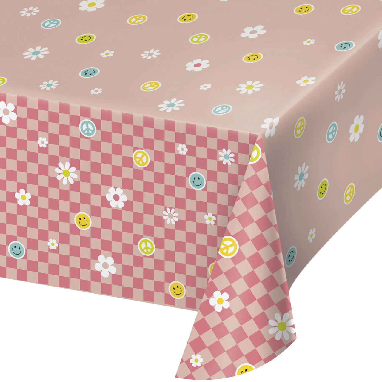 6 pc Bulk Flower Power Tablecover, Paper 54"x102" - Birthday Party Supplies by Creative Converting