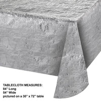 Bulk Metallic Silver Tablecover 54