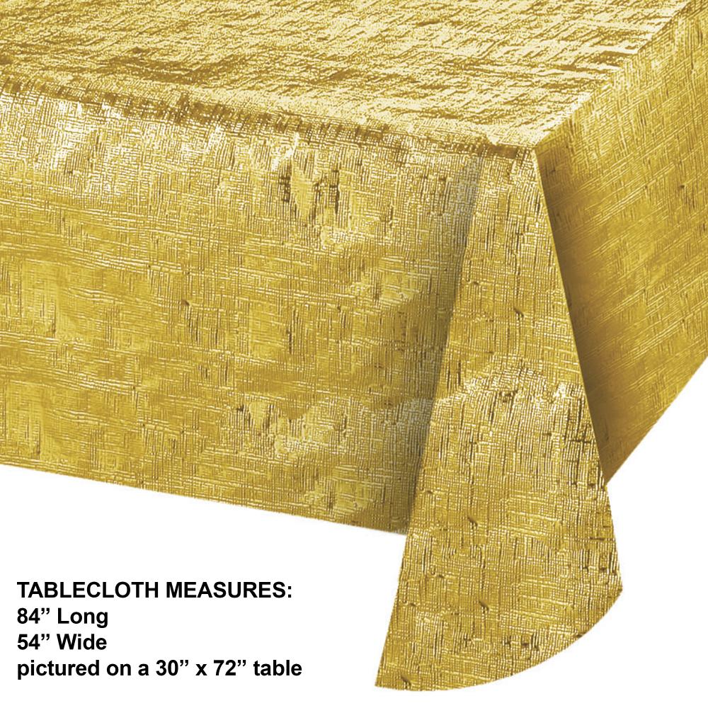 Tablecover 54" x 84" - Metallic Gold Party Decoration