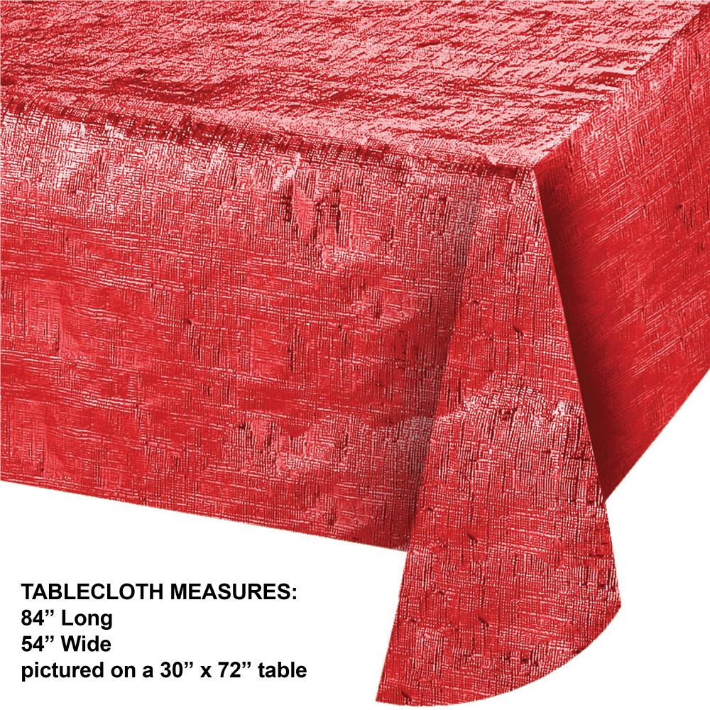 Tablecover 54" x 84" - Metallic Red Party Decoration