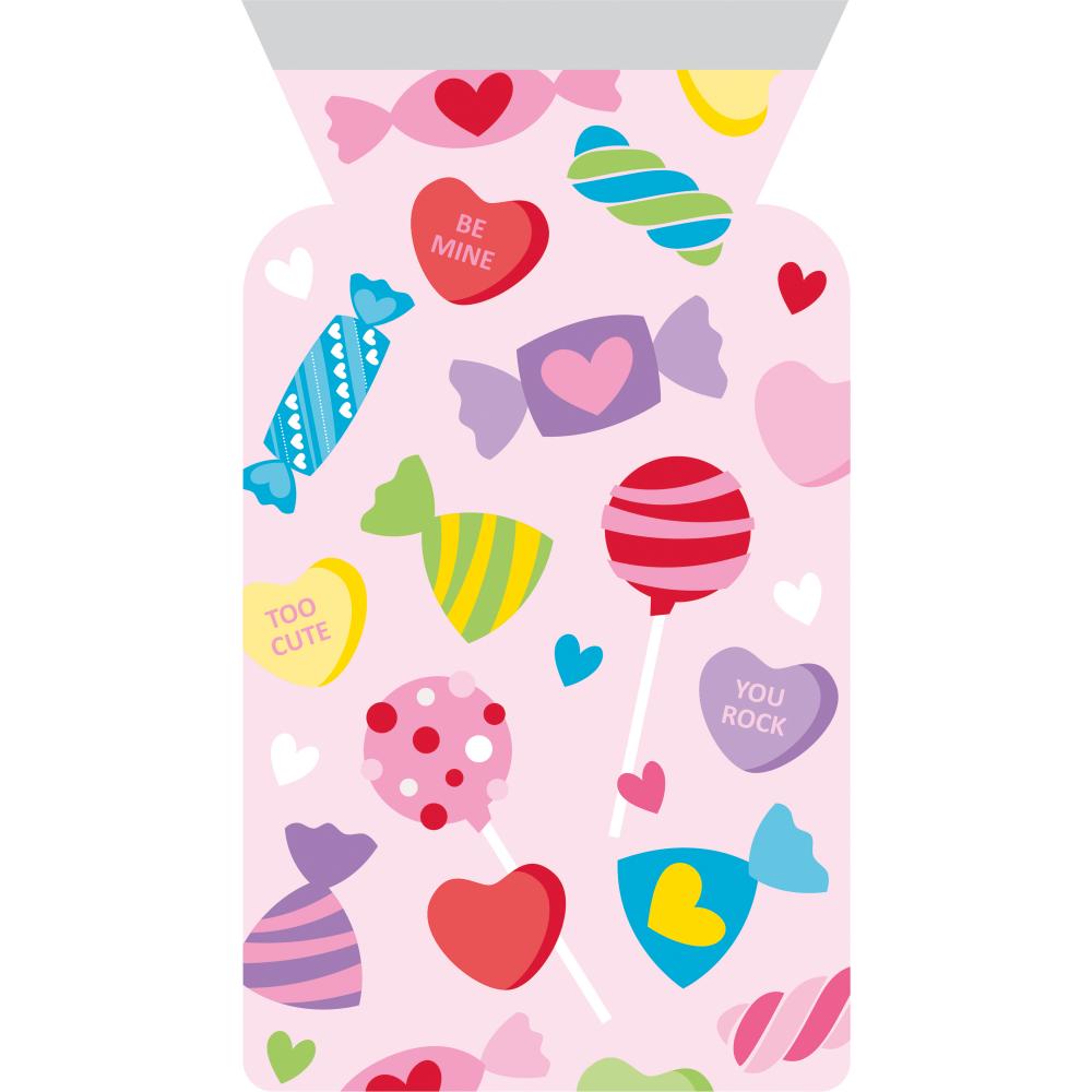 Bulk 144 pc Valentine Treats Cellophane Bags with Zipper Closure - Valentine's Day Party Supplies by Creative Converting