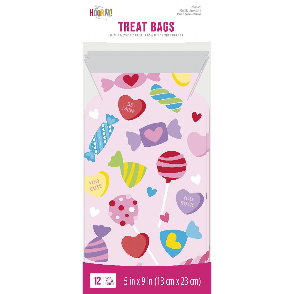 Bulk 144ct Valentine Treats Cellophane Bags with Zipper Closure