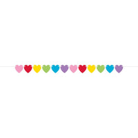 12 pc Bulk Valentine Hearts Banner with Twine - Valentine's Day Party Supplies by Creative Converting