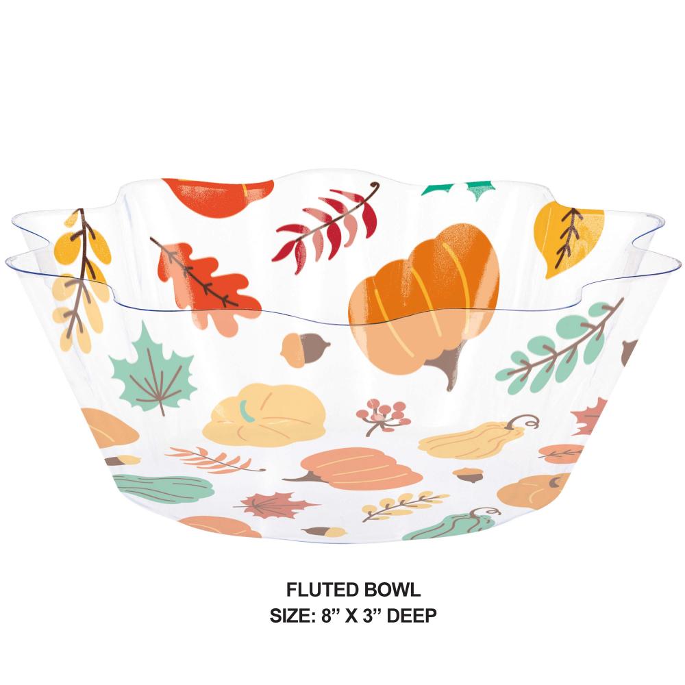 Thanksgiving Fluted Bowl 8" (Case of 12) by Creative Converting