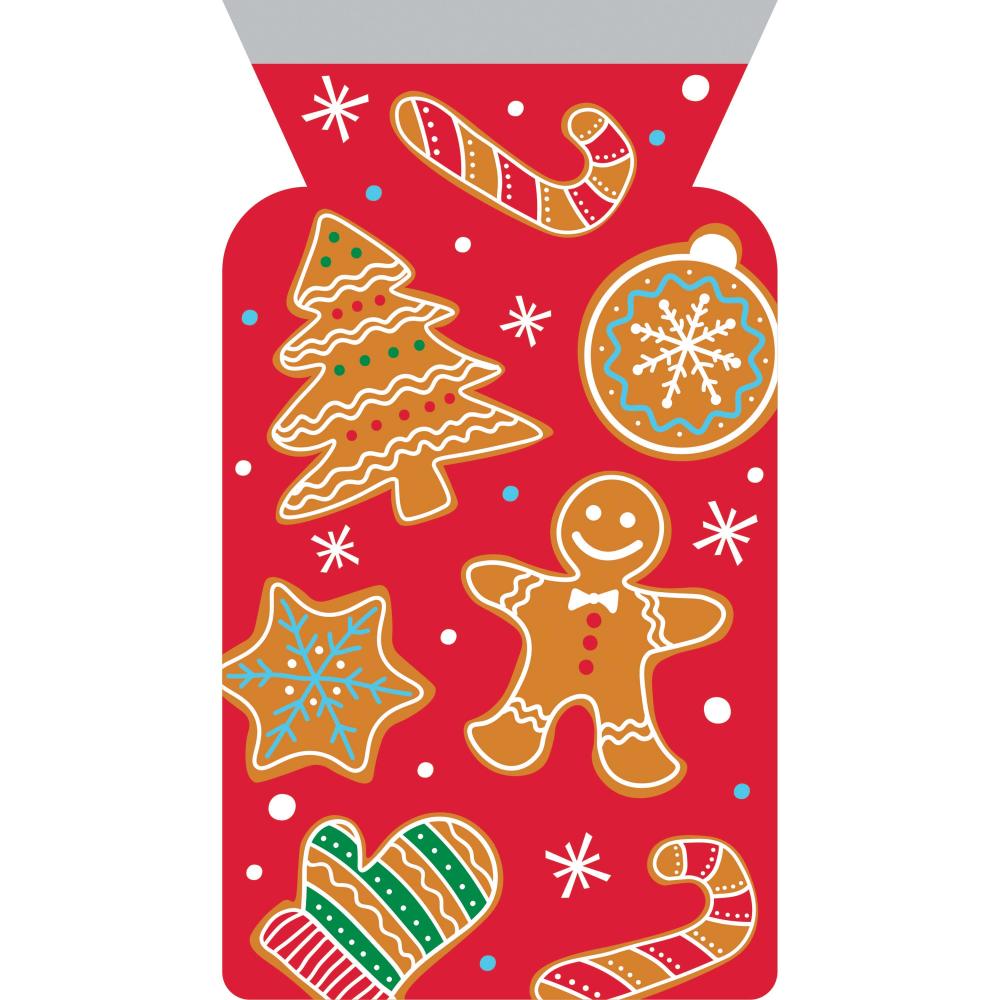 Gingerbread Cello Bag with Zipper (Case of 144) by Creative Converting