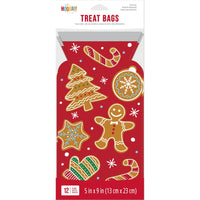 Gingerbread Cello Bag with Zipper (Case of 144) by Creative Converting