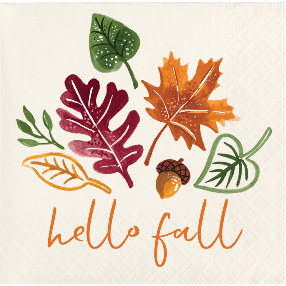 Fall Festivities Paper Beverage Napkin (Case of 192) - Thanksgiving Party Supplies by Creative Converting