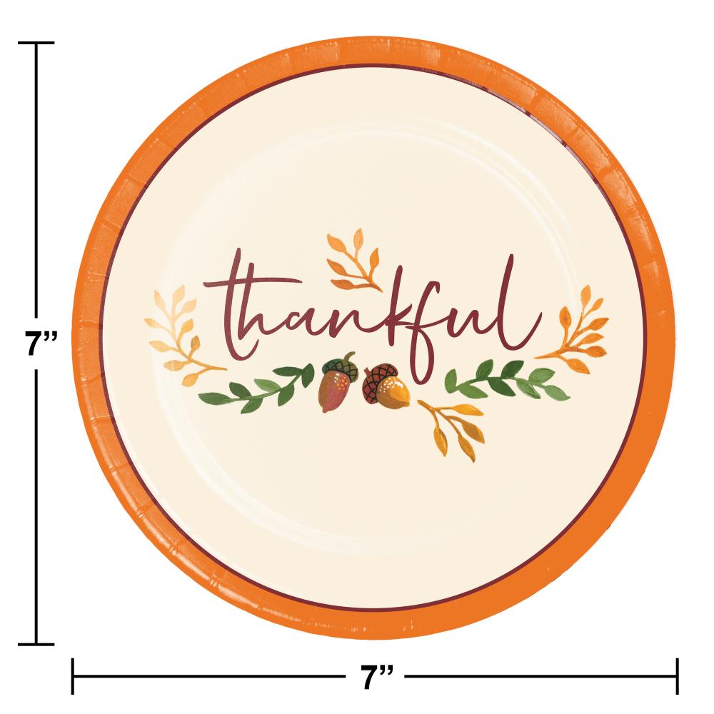 Fall Festivities Paper Dessert Plate (Case of 96) by Creative Converting