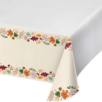 Fall Festivities Paper Tablecover, Border Print (Case of 12) - Thanksgiving Party Supplies by Creative Converting