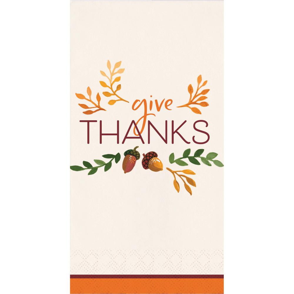 Fall Festivities Paper Guest Towel (Case of 192) - Thanksgiving Party Supplies by Creative Converting