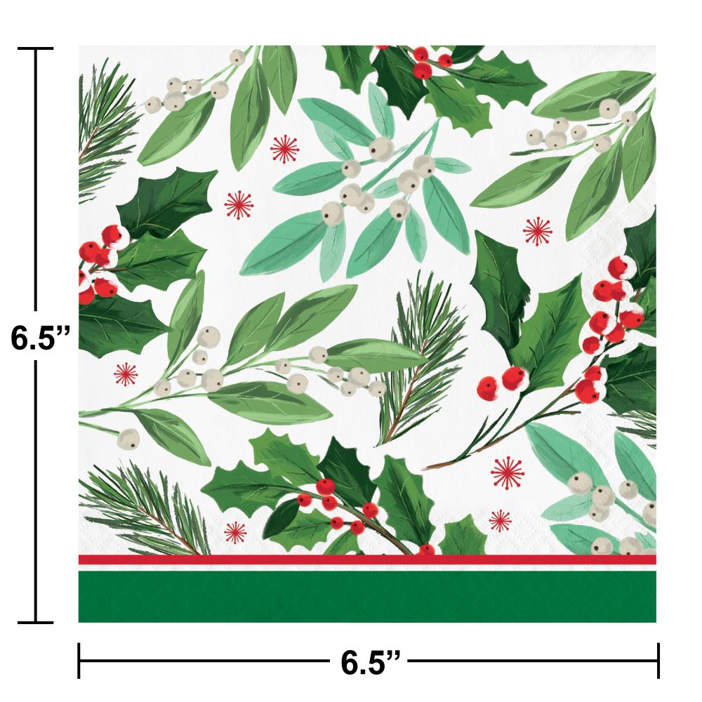 Holly Jolly Christmas Paper Luncheon Napkin (Case of 192) by Creative Converting