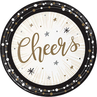 New Years Shimmer Paper Dessert Plate (Case of 96) - New Year's Eve Party Supplies by Creative Converting