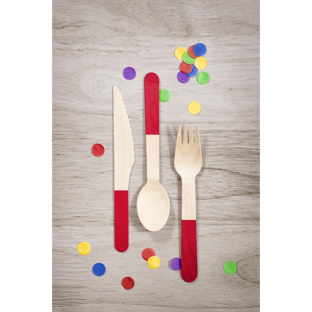 Classic Red Wooden Cutlery, Assorted (Case of 288) by Creative Converting