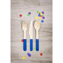 Cobalt Wooden Cutlery, Assorted (Case of 288) by Creative Converting