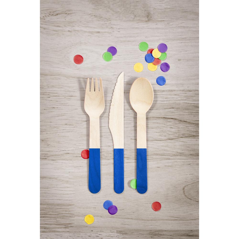 Cobalt Wooden Cutlery, Assorted (Case of 288) by Creative Converting