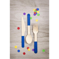 Cobalt Wooden Cutlery, Assorted (Case of 288) by Creative Converting