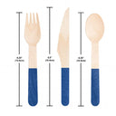 Cobalt Wooden Cutlery, Assorted (Case of 288) by Creative Converting