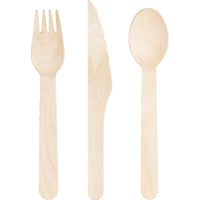 Natural Wooden Cutlery, Assorted (Case of 288) - General Party Decorations and Accessories by Creative Converting