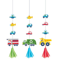 Transportation Time City Life Hanging Cutouts with Tassels (Case of 36) - Birthday Party Supplies by Creative Converting