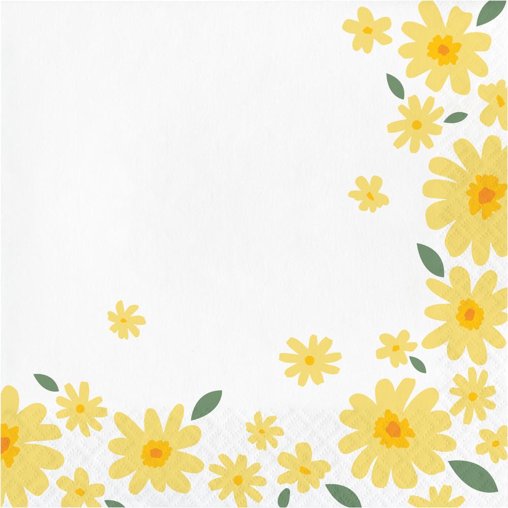 Sweet Daisy Paper Lunch Napkin (Case of 192) - Baby Shower Party Supplies by Creative Converting