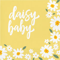 Sweet Daisy Paper Lunch Napkin, Daisy Baby (Case of 192) - Baby Shower Party Supplies by Creative Converting