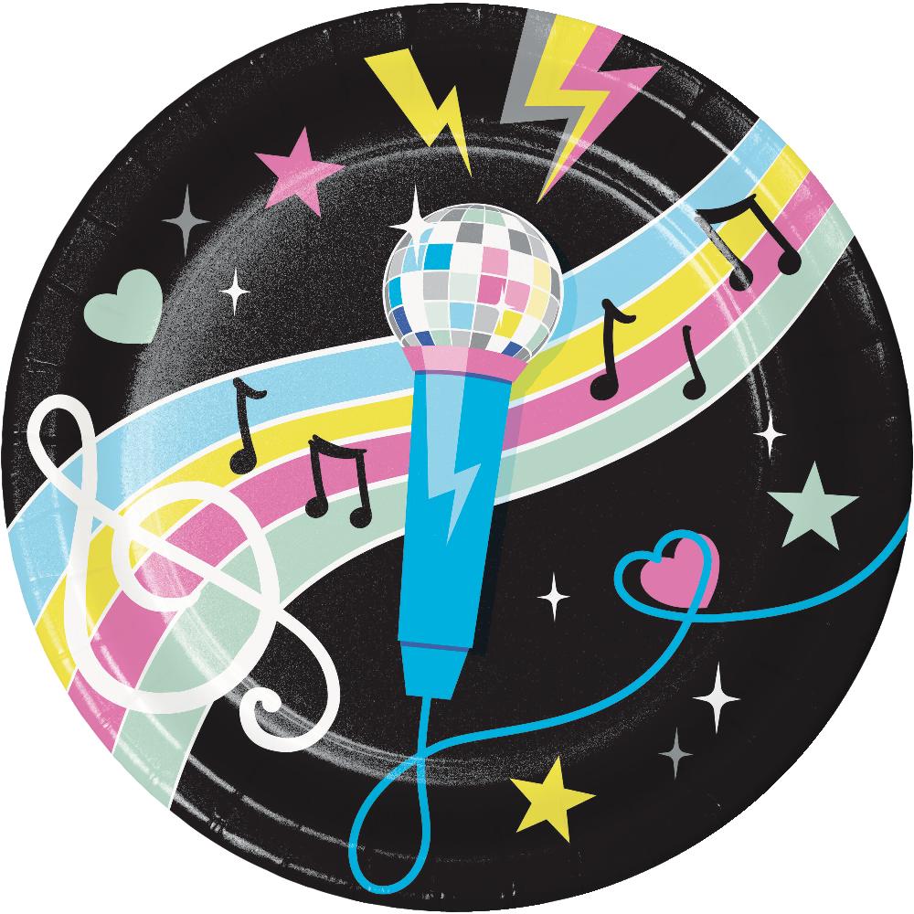 Birthday Beats Disco Party Paper Dinner Plates (Case of 96) - Birthday Party Supplies by Creative Converting