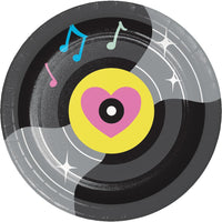 Birthday Beats Disco Party Vinyl Record Paper Dessert Plates (Case of 96) by Creative Converting
