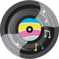 Birthday Beats Disco Party Vinyl Record Paper Dessert Plates (Case of 96) by Creative Converting