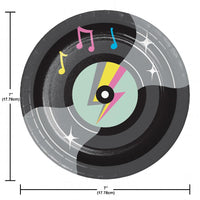 Birthday Beats Disco Party Vinyl Record Paper Dessert Plates (Case of 96) by Creative Converting