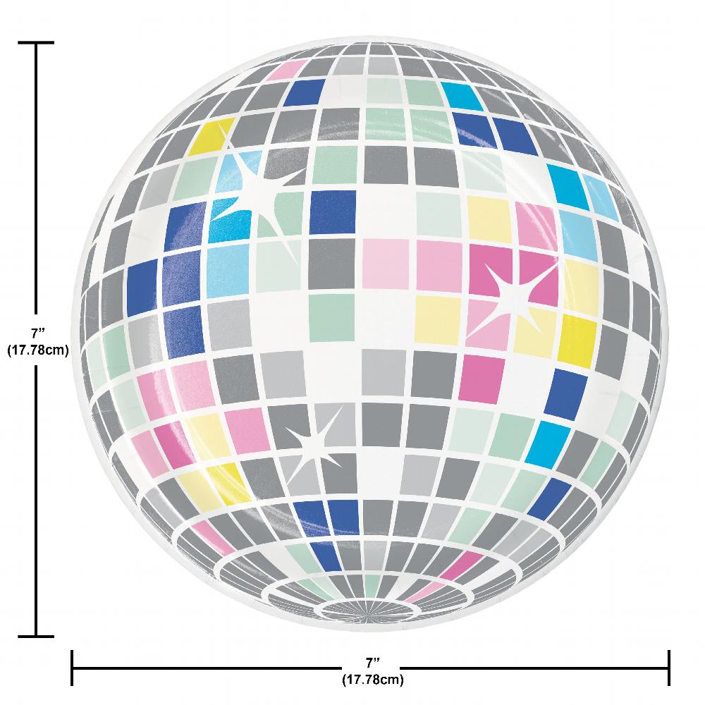 Birthday Beats Disco Party Disco Ball Paper Dessert Plates (Case of 96) by Creative Converting