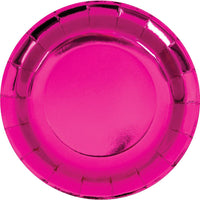 Pink Paper Dinner Plate, Foil (Case of 96) - Party Themes by Creative Converting