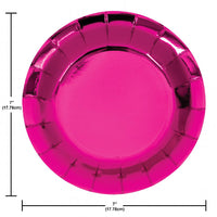 Pink Paper Dessert Plate, Foil (Case of 96) by Creative Converting