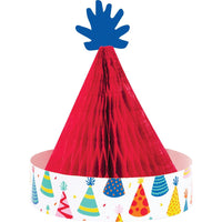 Hats Off Birthday Honeycomb Centerpiece (Case of 6) - Birthday Party Supplies by Creative Converting