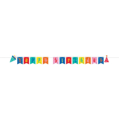 Hats Off Birthday Banner (Case of 12) - Birthday Party Supplies by Creative Converting