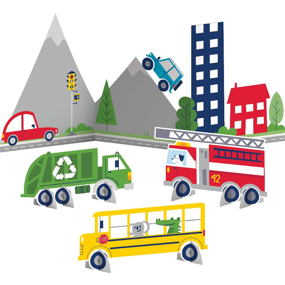 Transportation Time City Life Cutout Centerpieces (Case of 6) - Birthday Party Supplies by Creative Converting