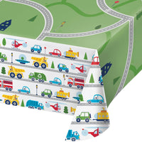 Transportation Time City Life Paper Tablecloths (Case of 6) - Birthday Party Supplies by Creative Converting